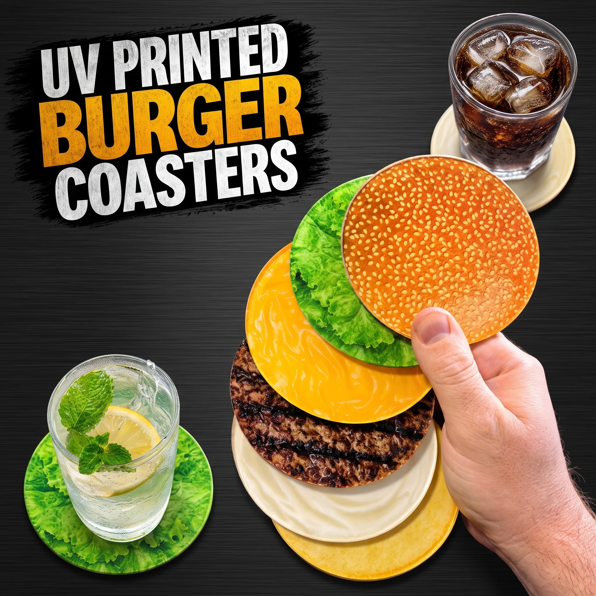 Burger Coasters