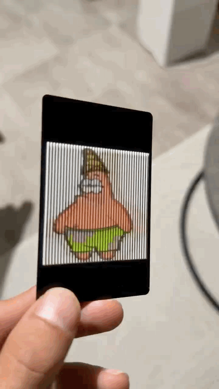Patrick Star Bored/Scared Funny Lenticular Texture