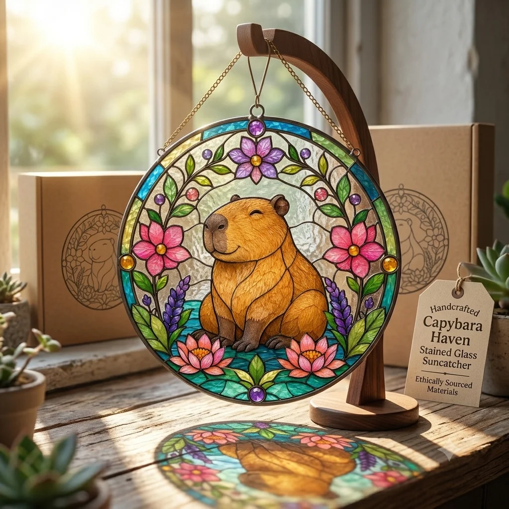 Capybara Suncatcher